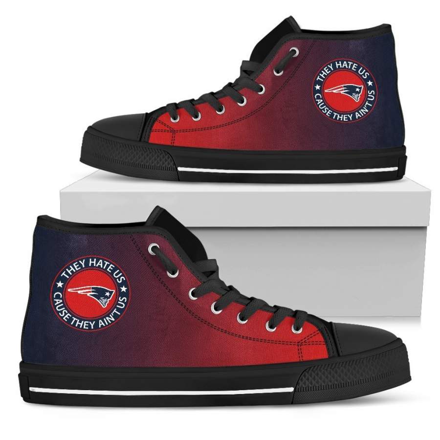 Cool They Hate Us Cause They Ain’t Us New England Patriots High Top Shoes