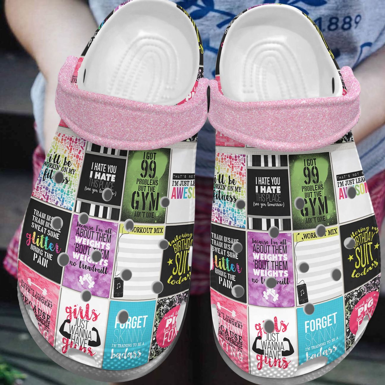 Gym Personalized Clog, Custom Name, Text, Color, Number Fashion Style For Women, Men, Kid, Print 3D Gym Girl Pattern