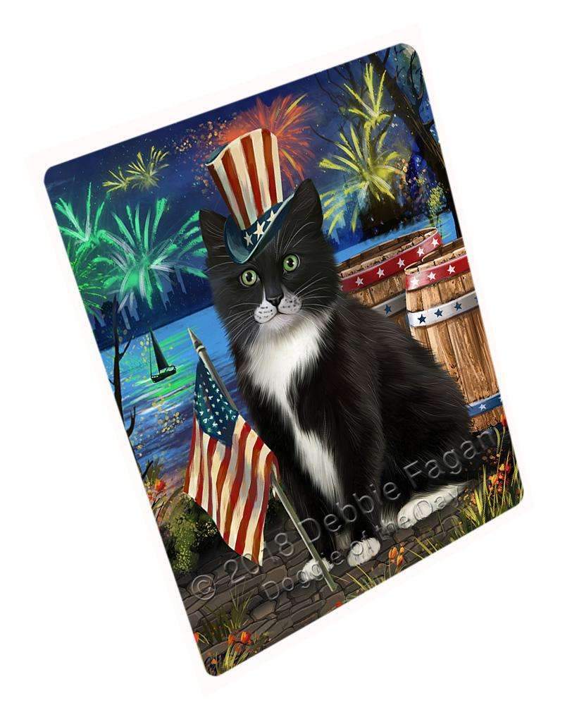 4Th Of July Independence Day Firework Tuxedo Cat Blanket Blnkt104250