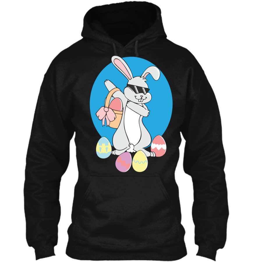 Dabbit T-Shirt Funny Dabbing Hip Hop Easter Bunny Shirt1 Pullover Hoodie 8 oz