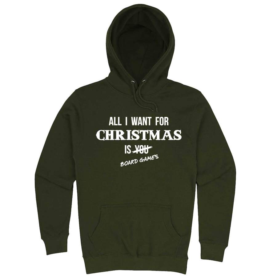 “All I Want for Christmas is Board Games” hoodie