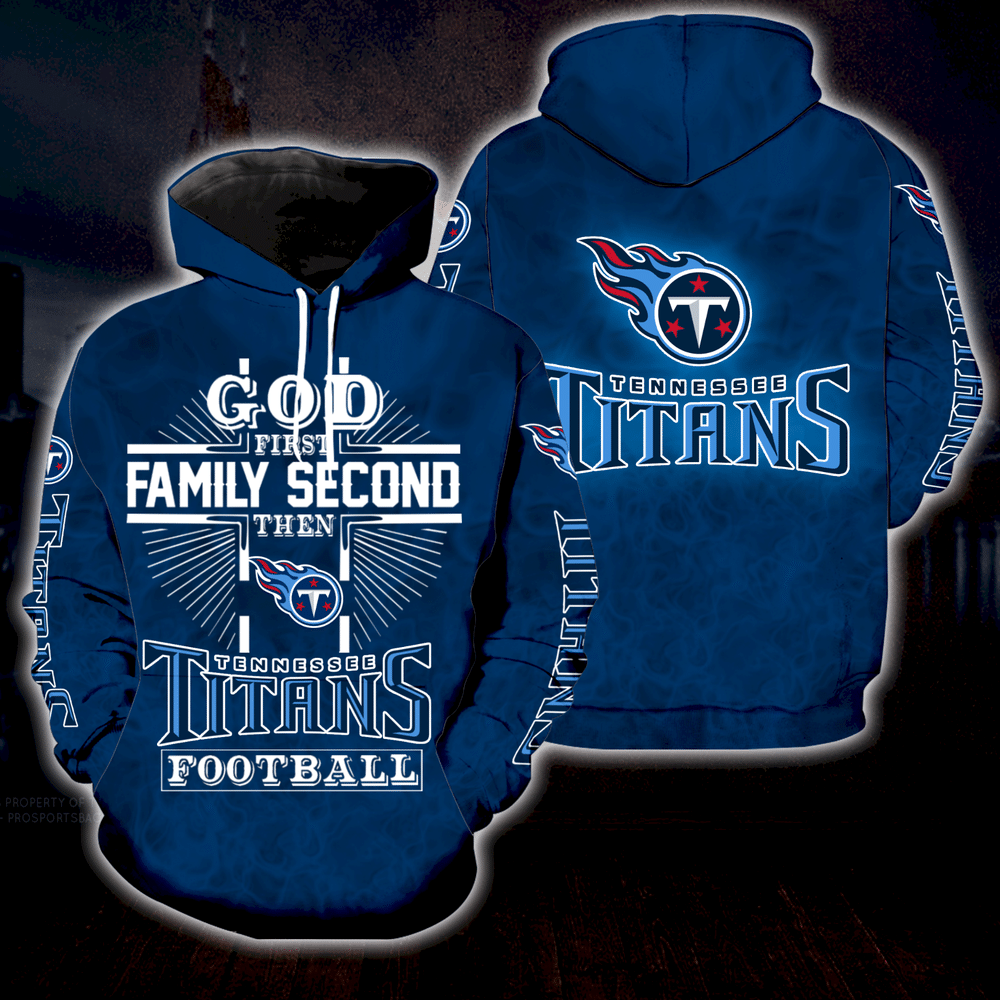 God First Family Second Tennessee Titans    S1431 99 Unisex 3D Hoodie Gift For Fans