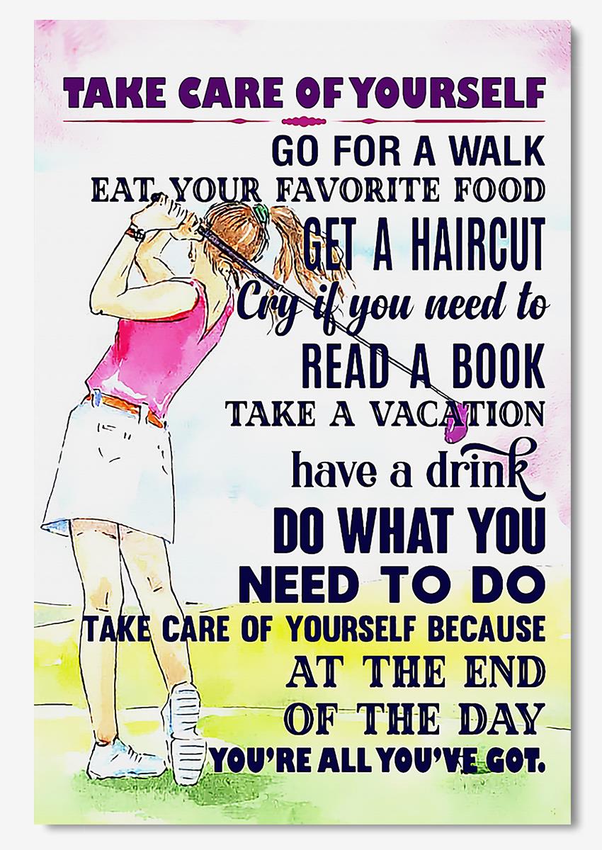 Take Care Of Yourself Motivation Quotes Wall Art For Home Decor Poster