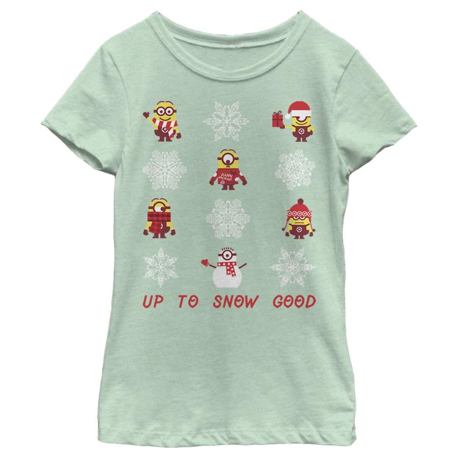 Despicable Me Girl’s Christmas Up to Snow Good  T Shirt