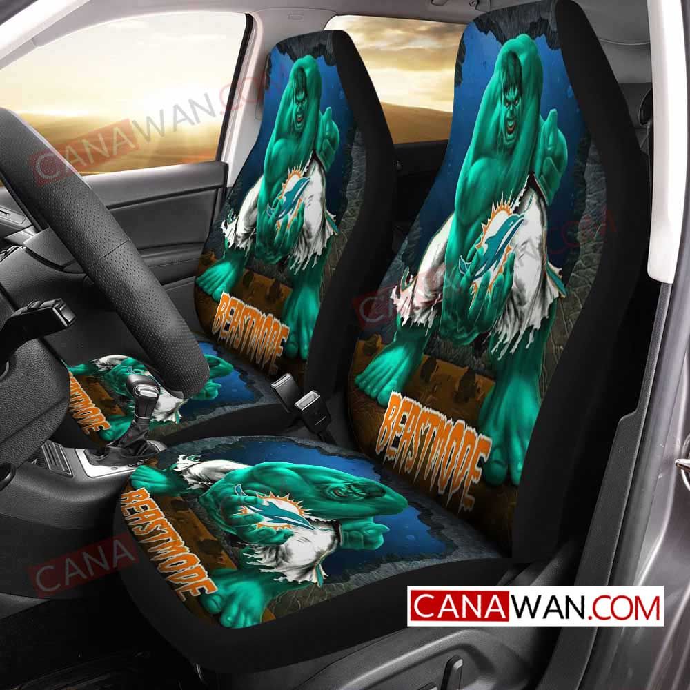 Miami Dolphins Style042 3D Customized Personalized Car Seat Cover