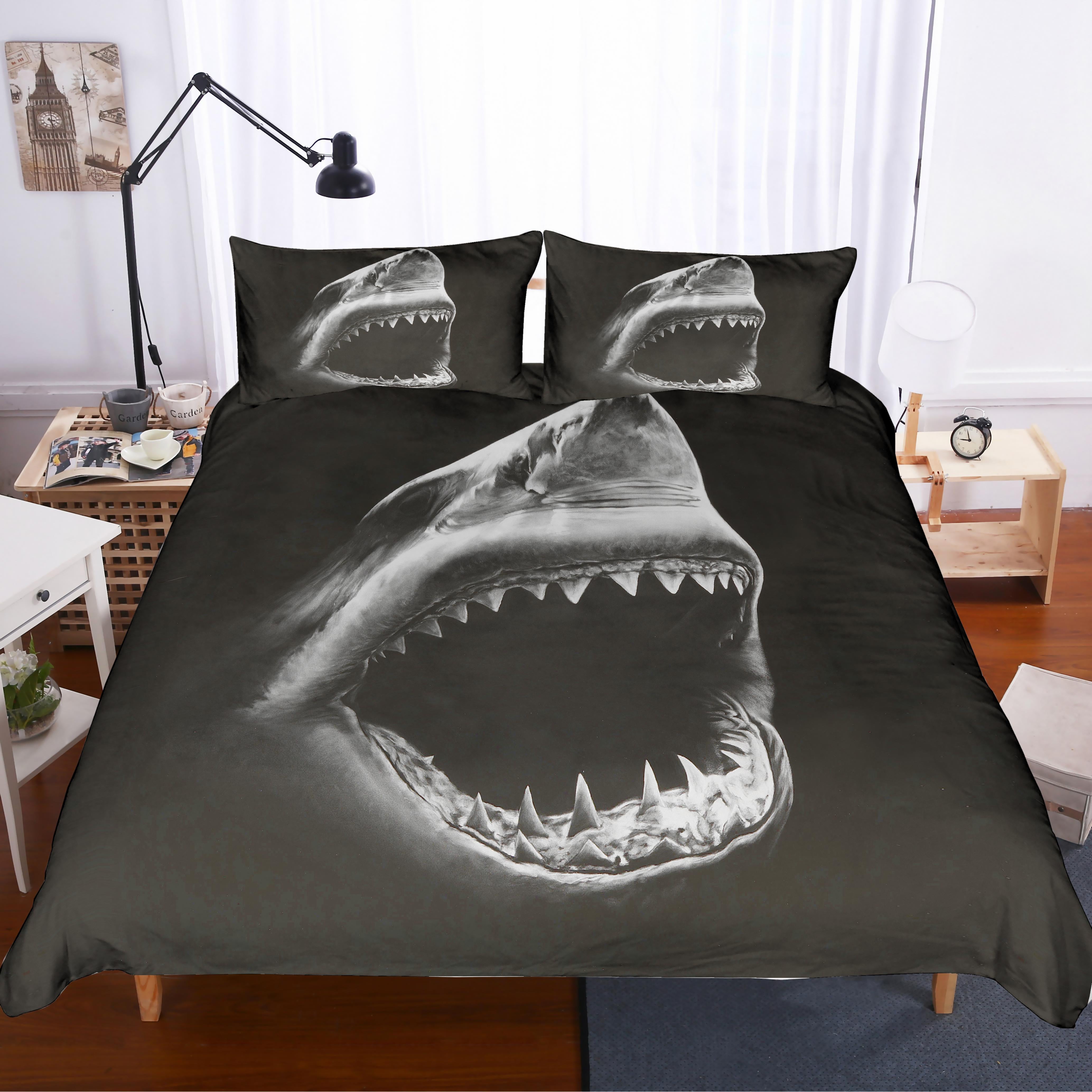 3D Shark Quilt Cover Set Bedding Set Pillowcases 118