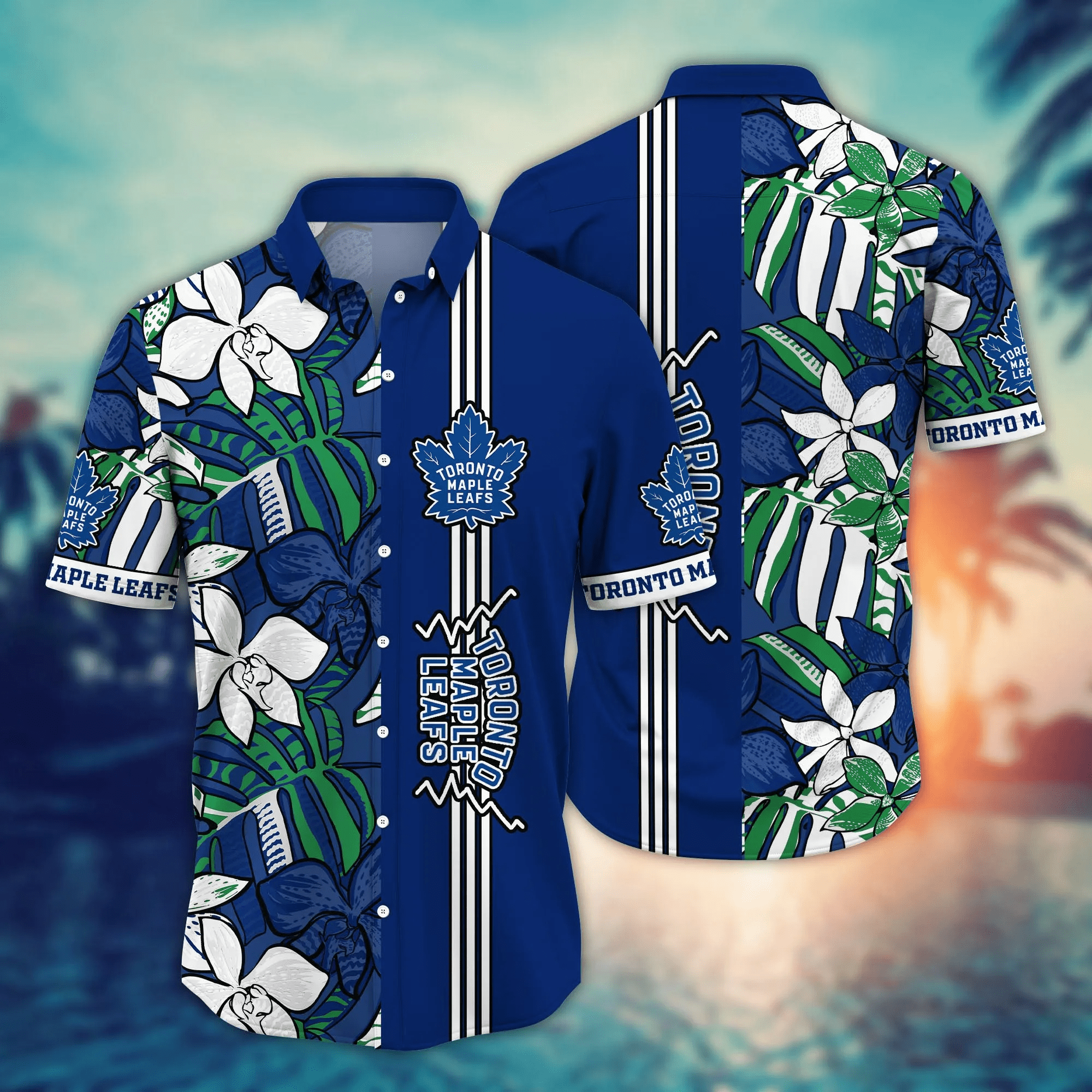 Toronto Maple Leafs Nhl Hawaiian Shirt Sundrenched Aloha Shirt