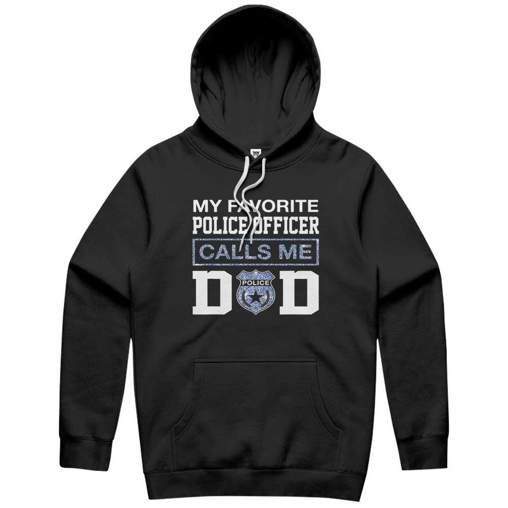 Mens My Favorite Police Officer Calls Me Dad Father Gifts Father’S Day Gift Hoodie