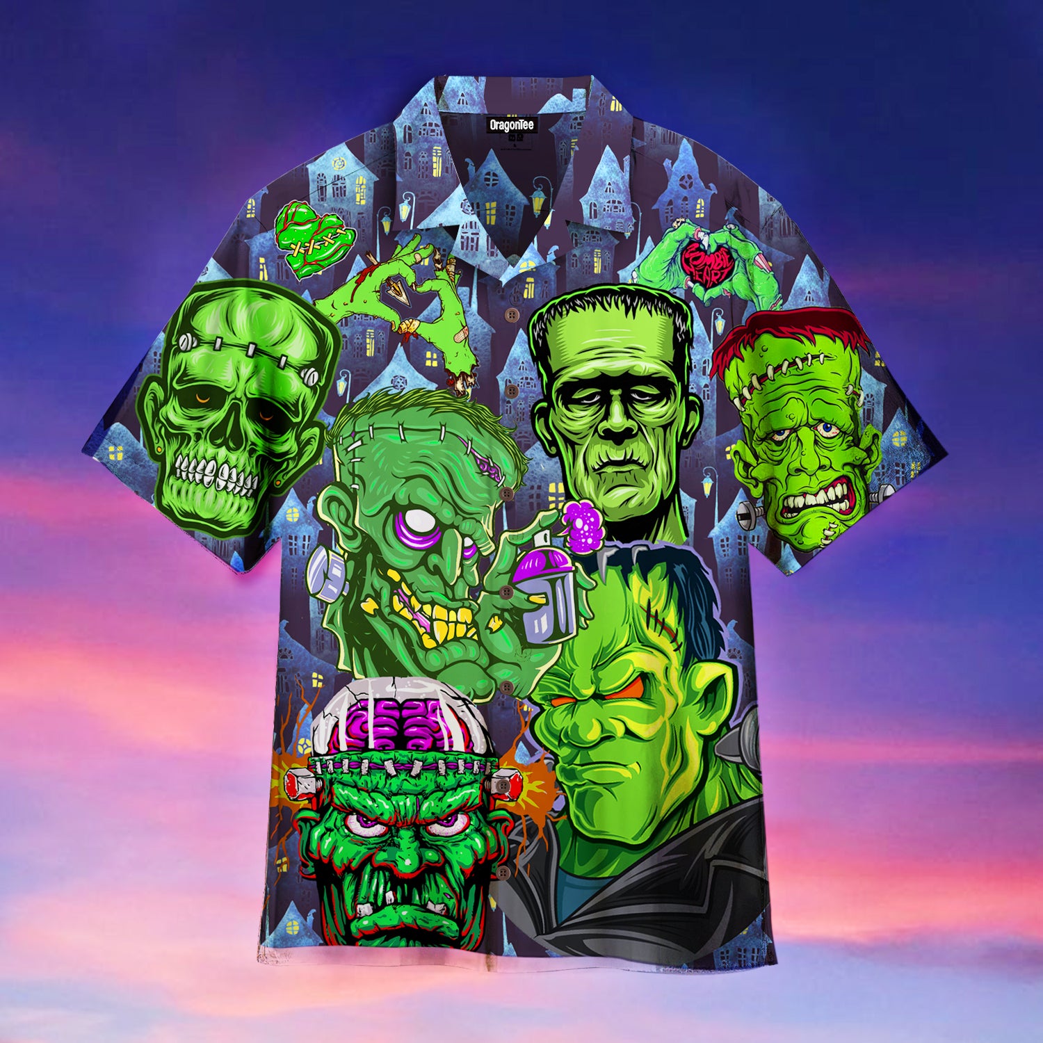 Oragontee The Heart Of Frankenstein Halloween Hawaii Shirt For Men Women Adult Ha235