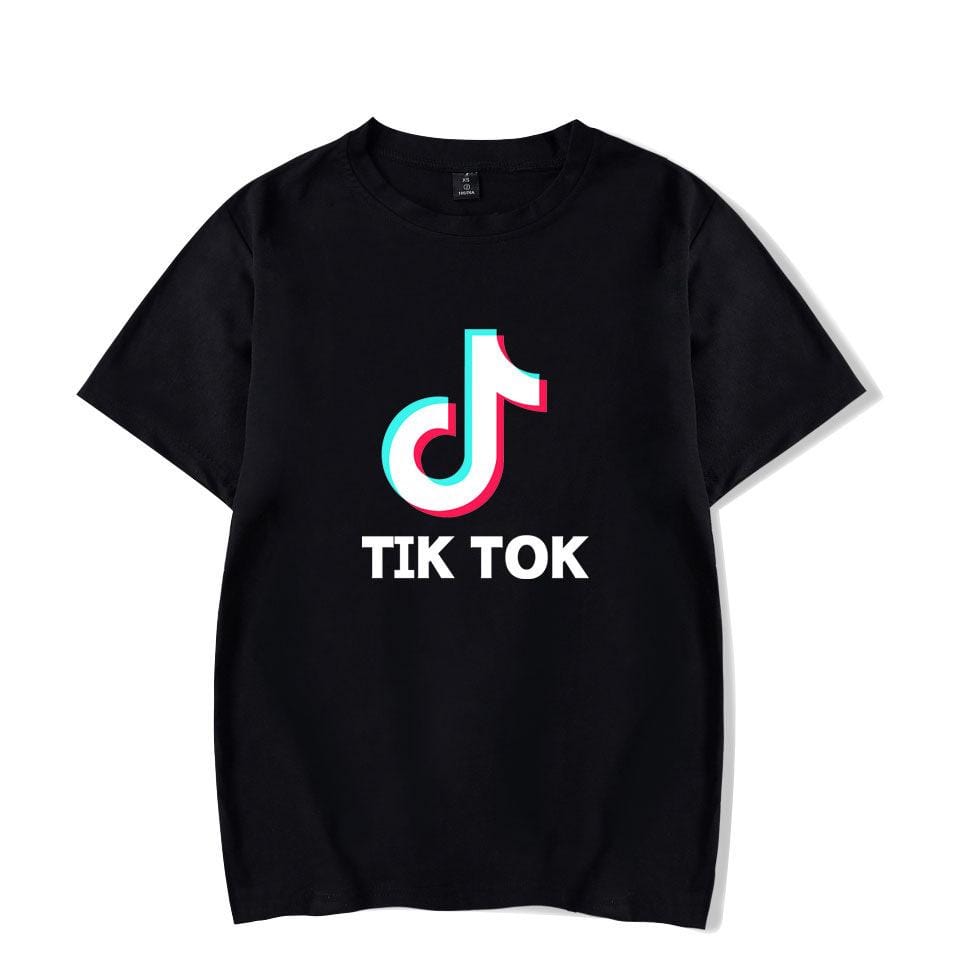 Tik Tok Logo Cotton T-shirt Cool Short Sleeves Shirt