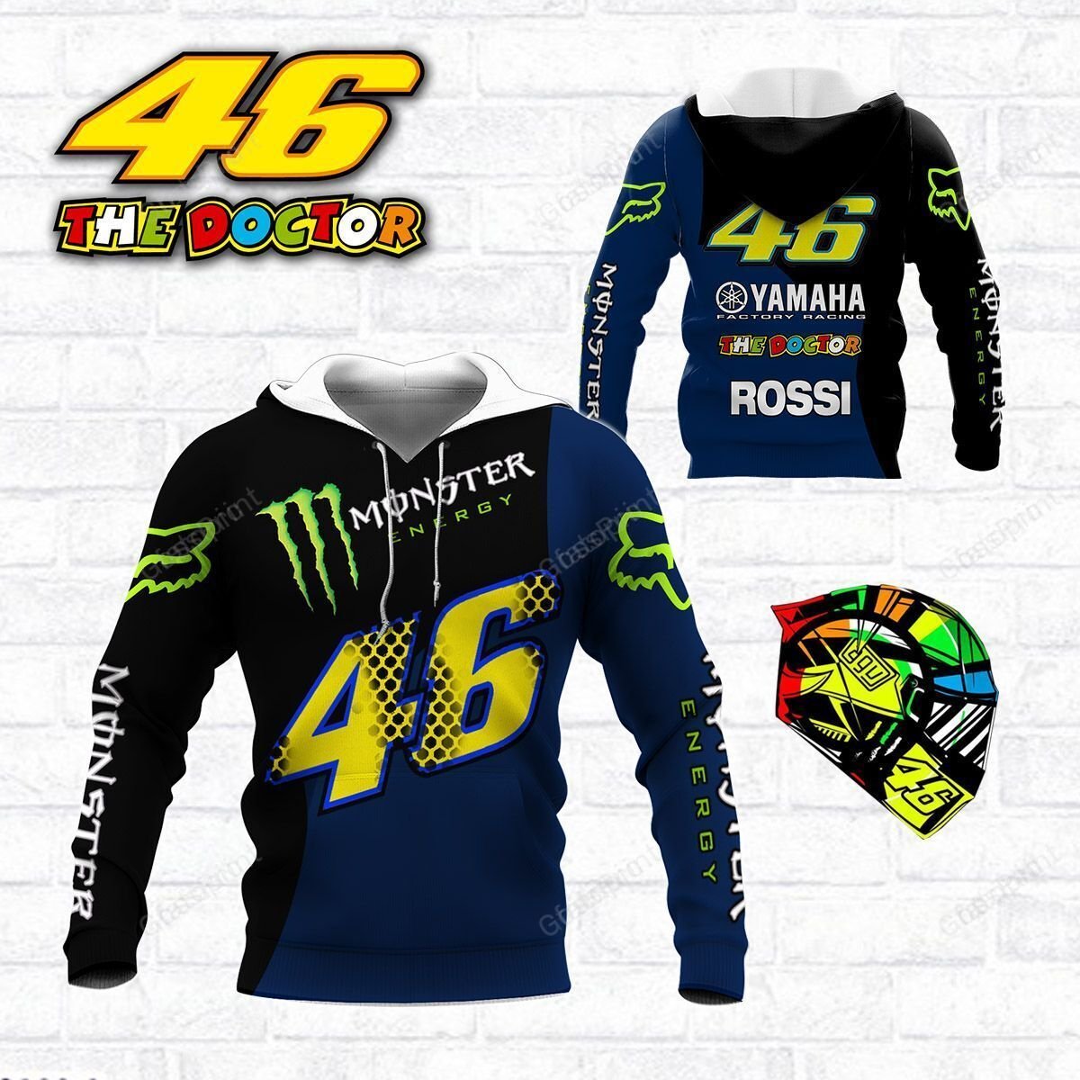 3D ALL OVER VR46 YZ SHIRTS VER 14