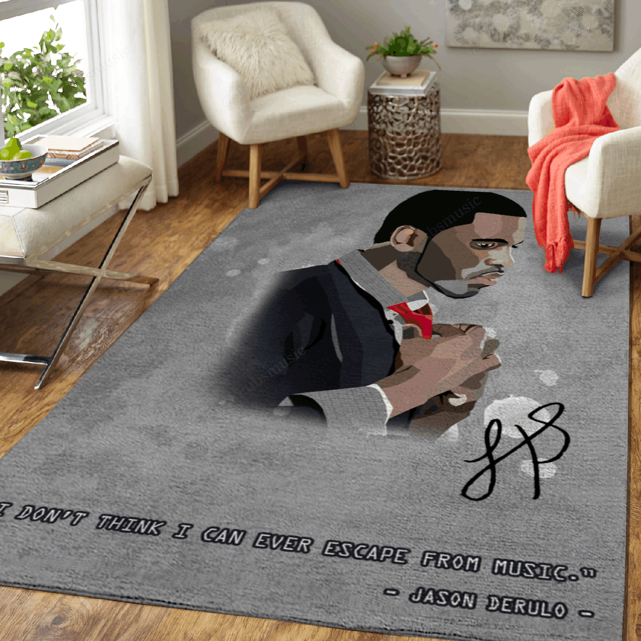 Jason Derulo Artwork – Pop Music Collection Art For Fans Area Rug Carpet