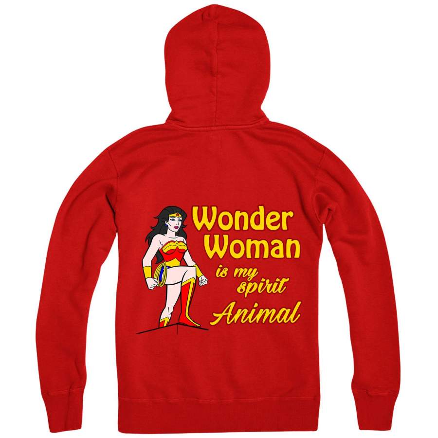 Wonder Woman Is My Spirit Animal, Justice League Parody Hoodie Zip Top