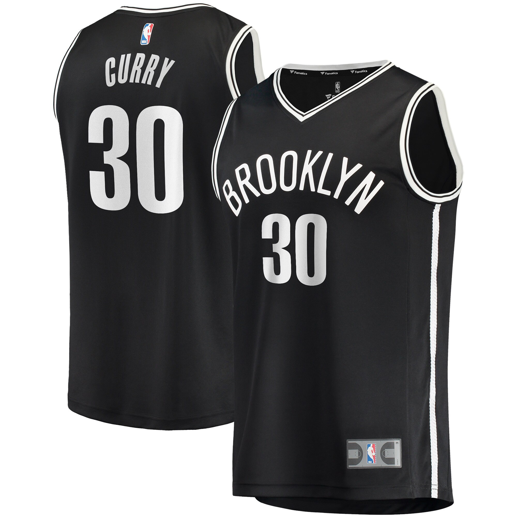 Seth Curry Brooklyn Nets Fast Break Jersey – Icon Edition – Black