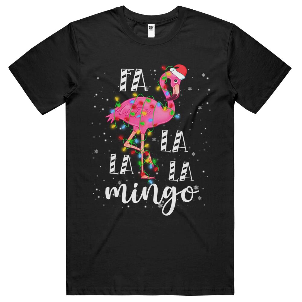 Fa La La La Mingo Flamingo For Funny Christmas Pajama T Shirts