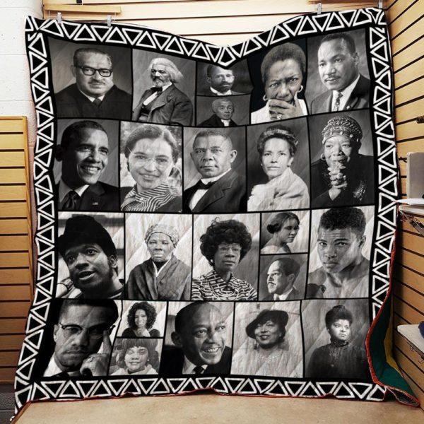 African American Heroes Quilt Blanket