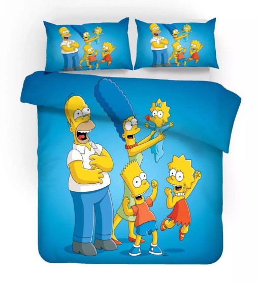 Anime The Simpsons Homer J Simpson 9 Duvet Cover Pillowcase Home Decor 3D Bedding Set