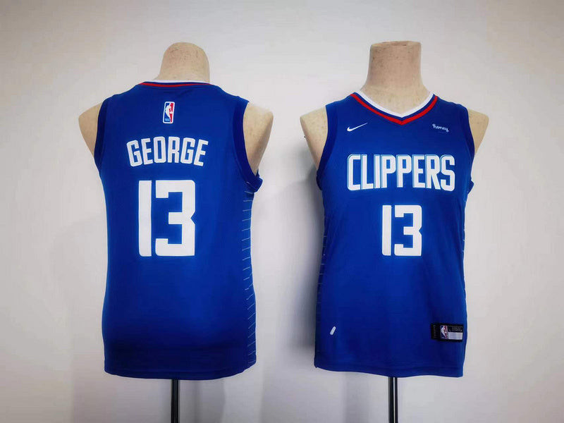 Youth Los Angeles Clippers #13 Paul George Jersey Blue