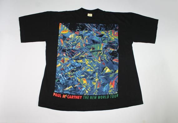 1993 Paul Mccartney The New World Tour Shirt Rock Pop Classical Electronic T-Shirt