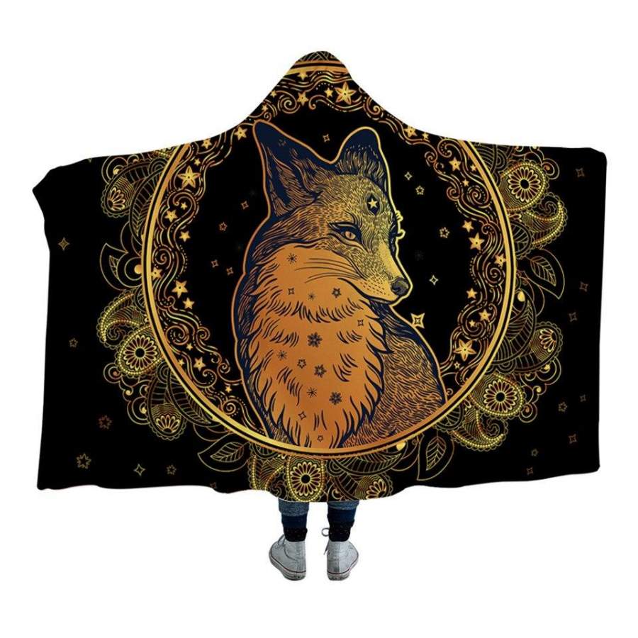 Golden Fox Hooded Blanket