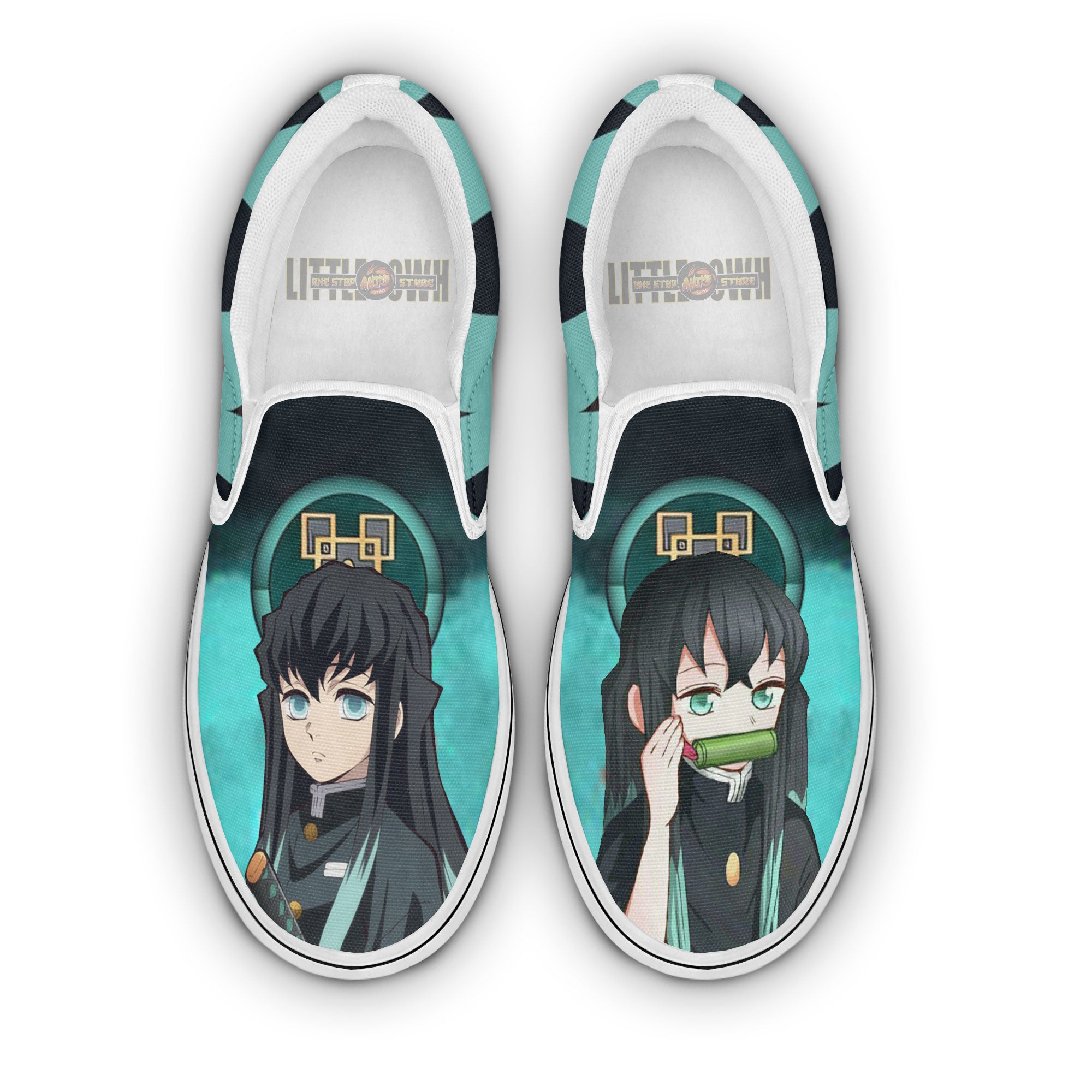 Muichiro Tokito Shoes Custom Demon Slayer Anime Classic Slip-On Sneakers