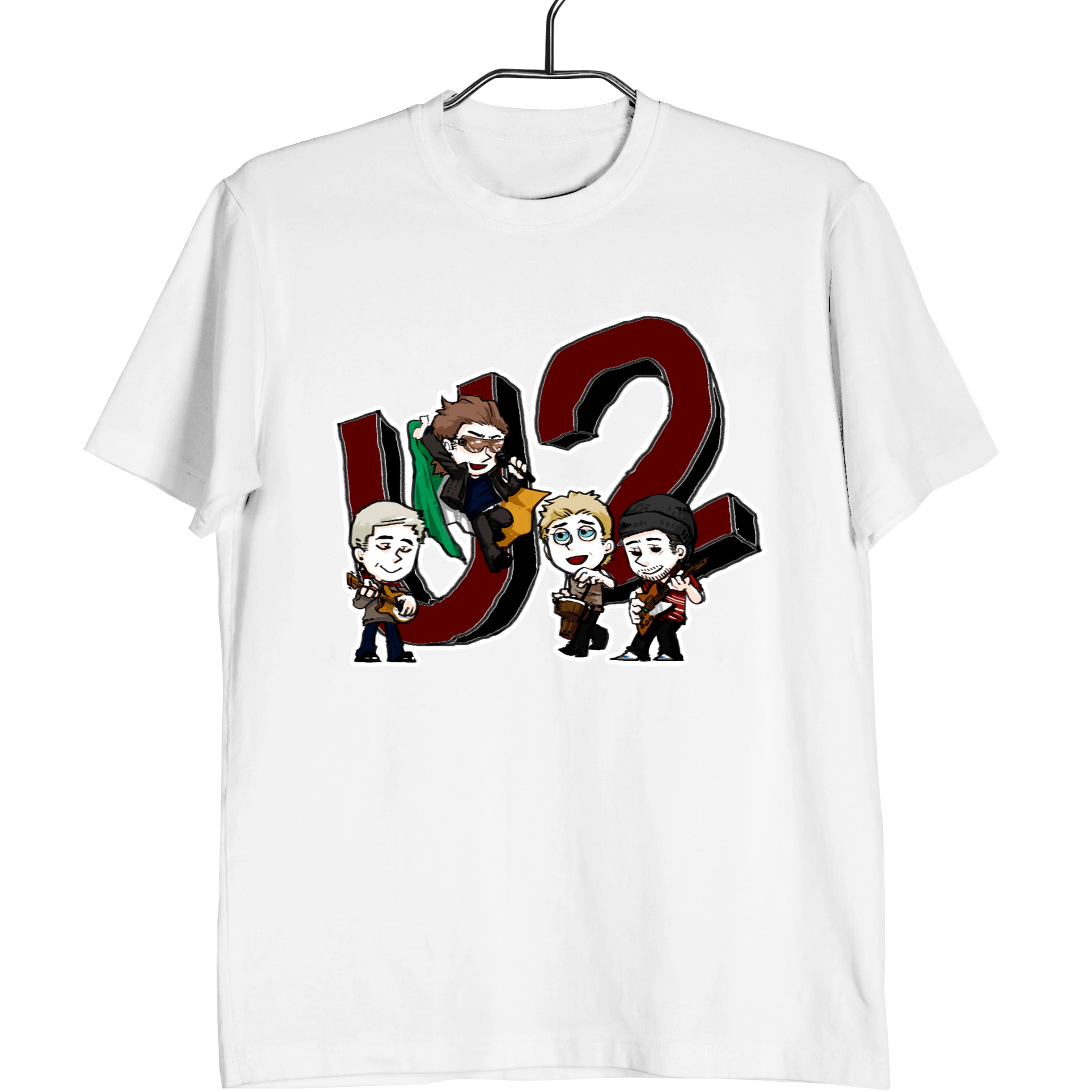 U2 All Player Cartoon Art Man’s Tee T-Shirt