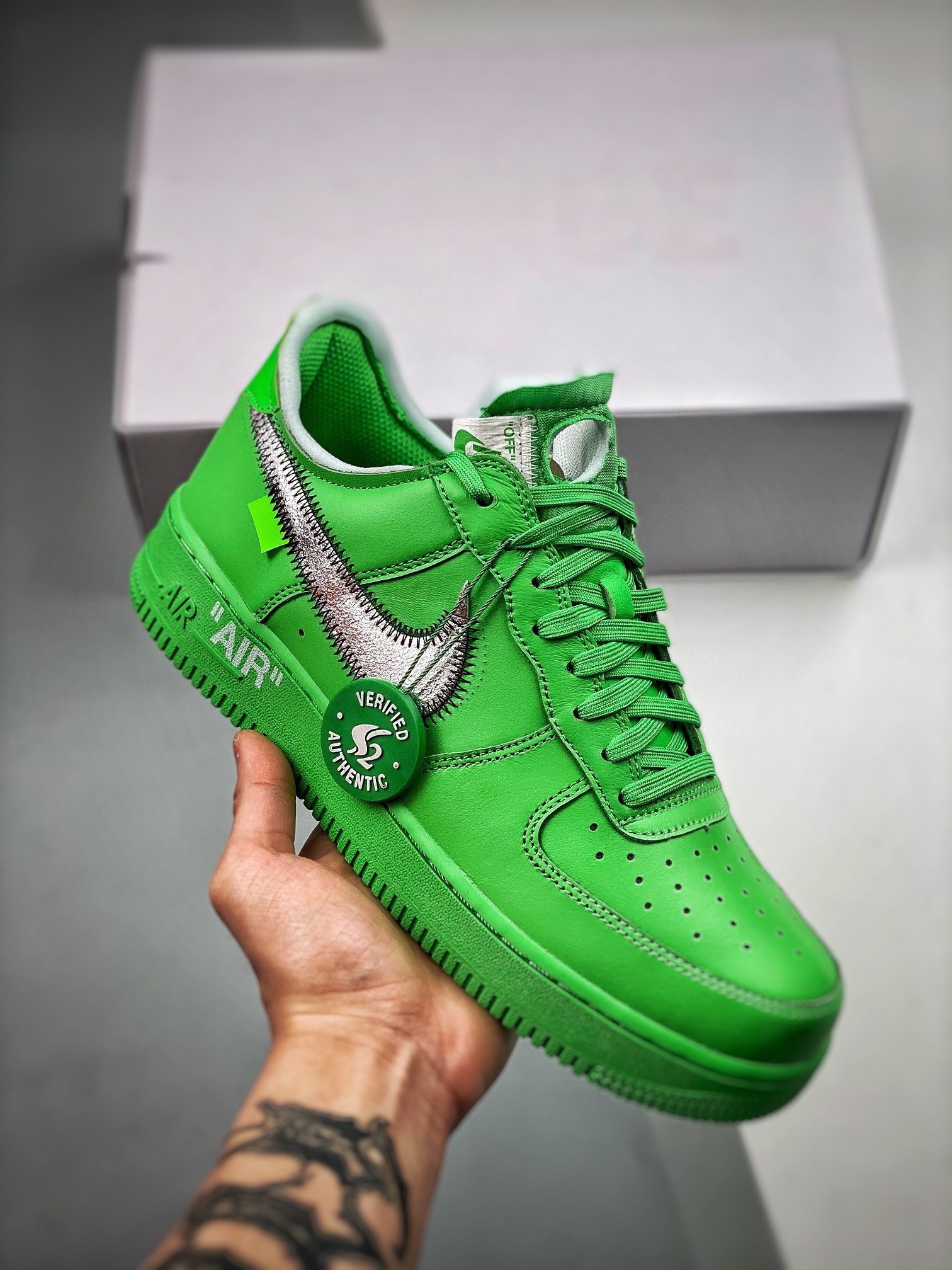 Off-White x Nike Air Force 1 Low Light Green Spark DX1419-300 5338963