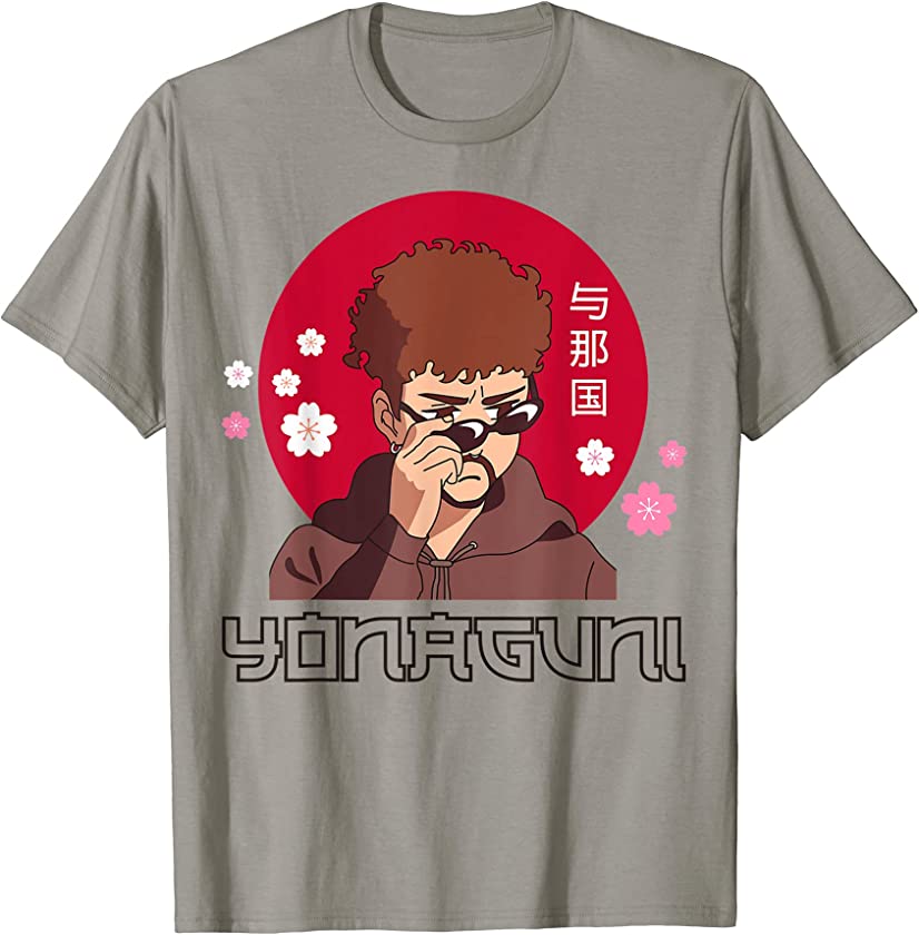 Yonaguni Flower Anime BAD BNY Art Bunny Lovers and Music T-Shirt