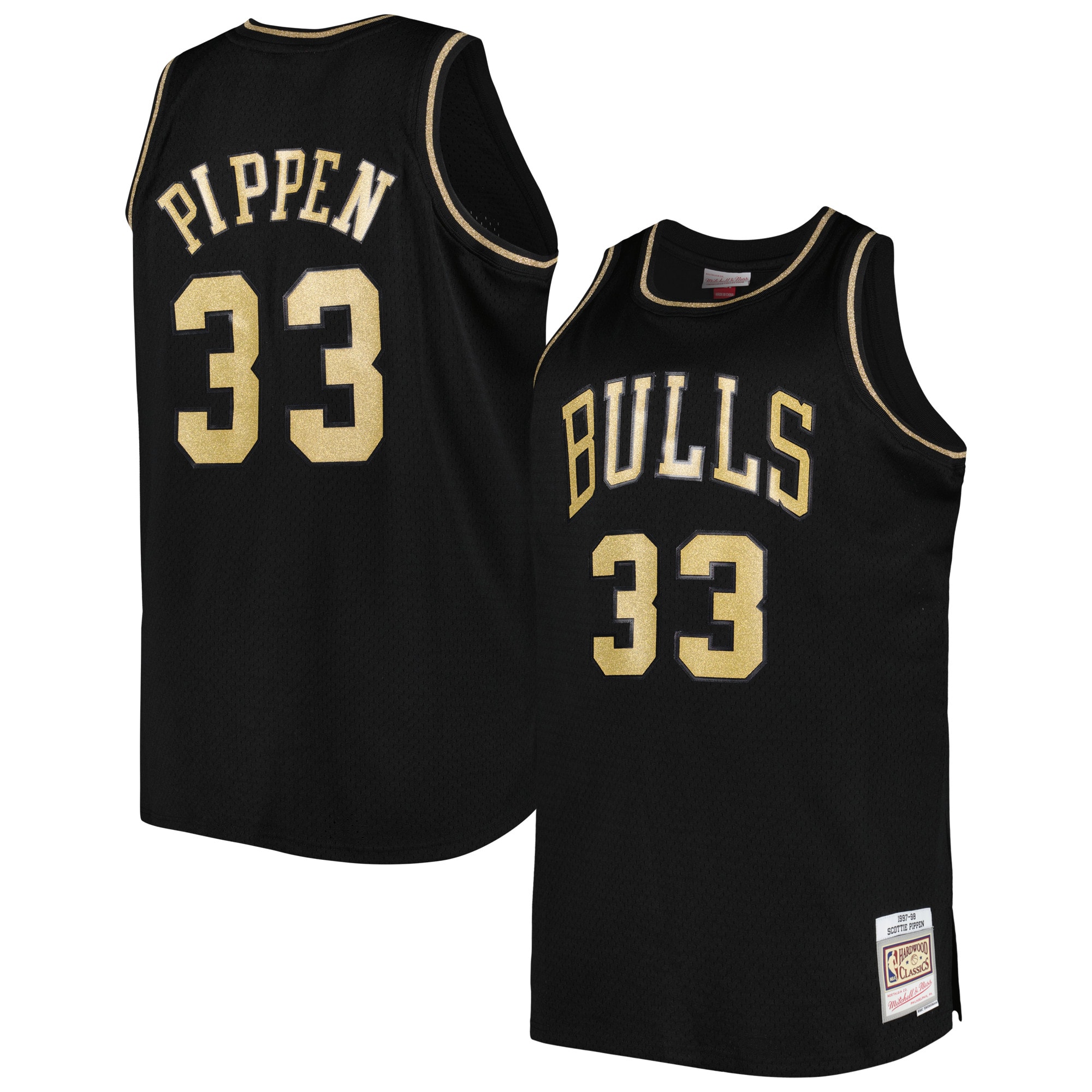 Scottie Pippen Chicago Bulls Mitchell & Ness Big & Tall Hardwood Classics 1997/98 Swingman Jersey – Black