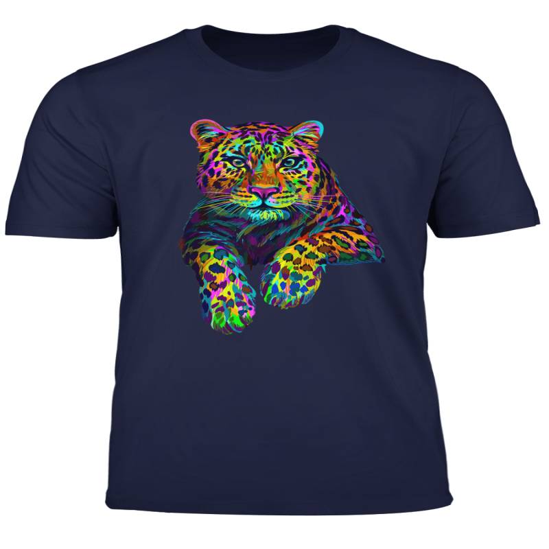 Abstract Colorful Leopard In Colors Artistic Portrait Tees