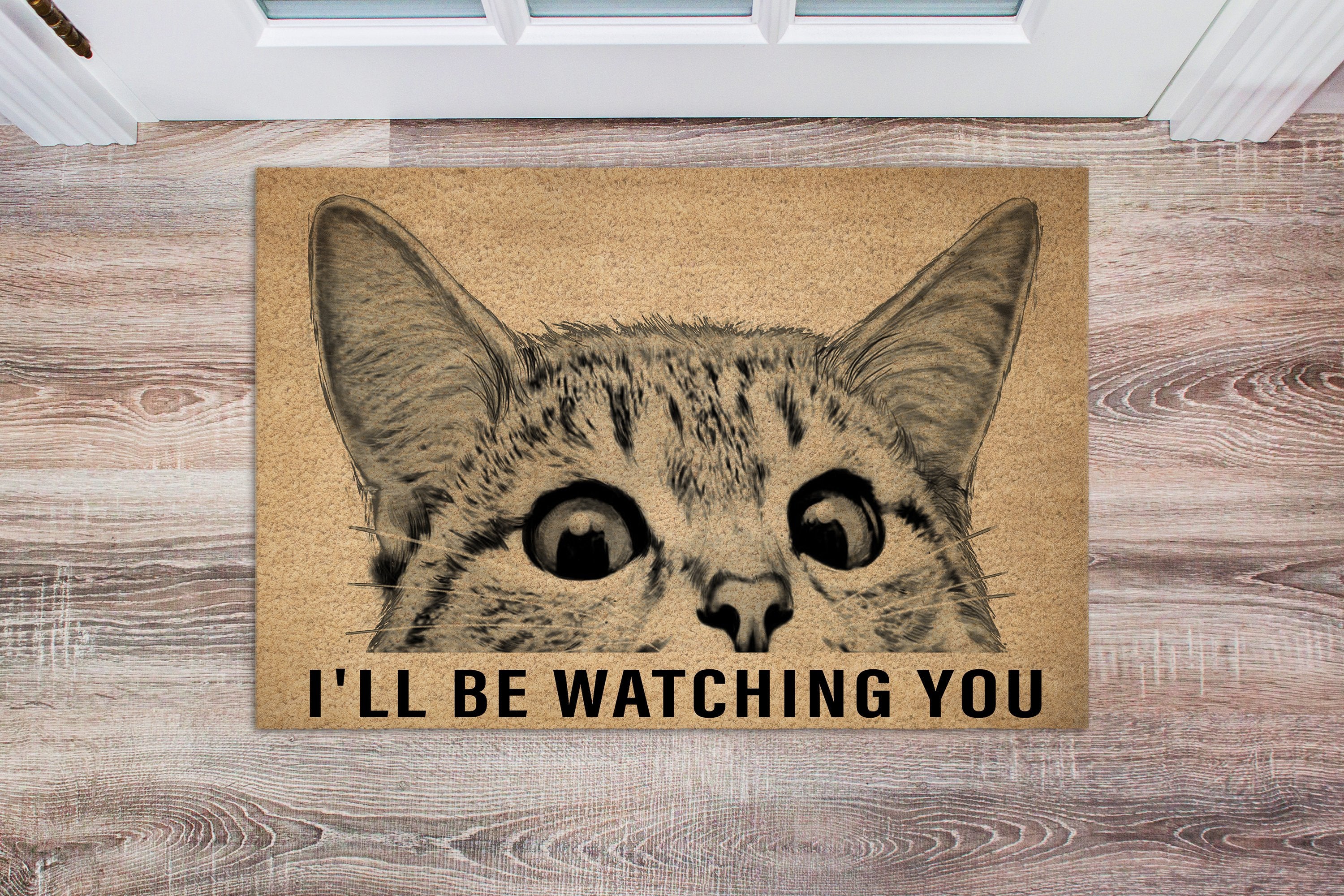 Ill Be Watching You Coir Pattern All Over Printing Doormat Pre2238