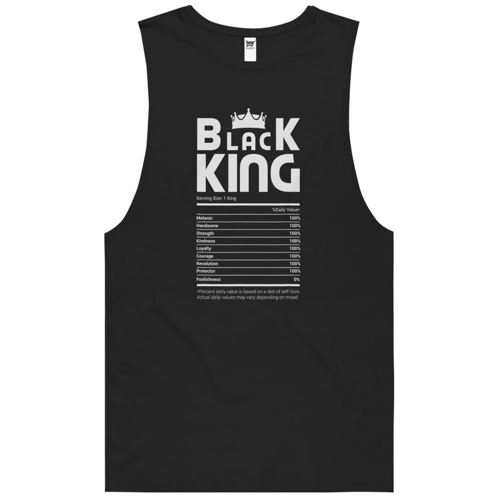 Nutritional Facts Shirt, Nutritional Facts Tank Top, Black King Nutrition Facts Shirt, Black King Nutritional Facts African American Pride Melanin Tank Top