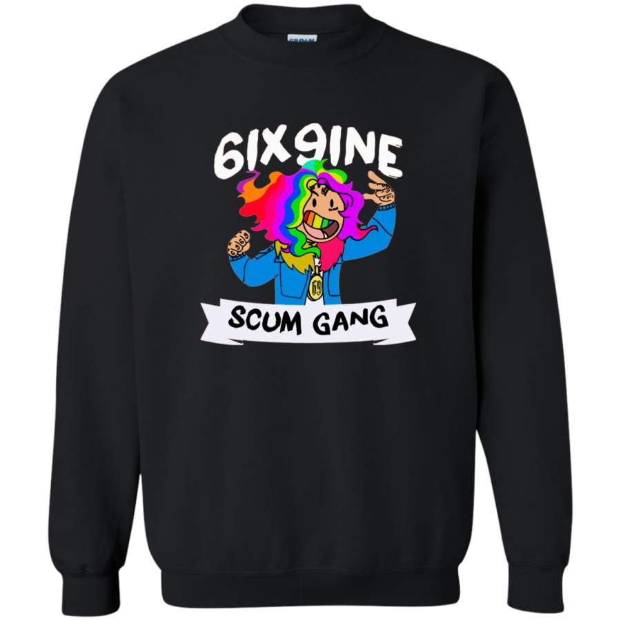 AGR tekashi 6ix9ine gummo scum gang Crewneck Pullover Sweatshirt