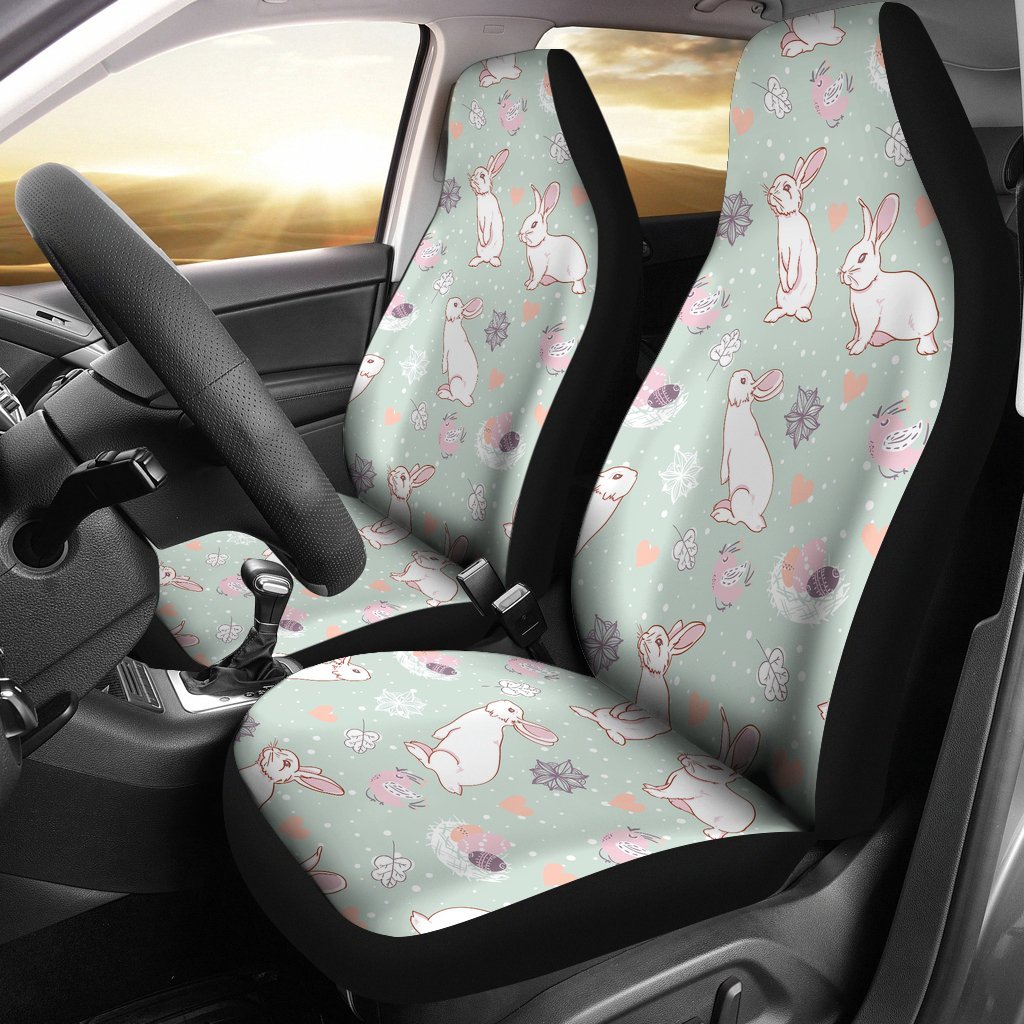 Rabbit Pattern Print Design RB011 Universal Fit Car Seat Covers