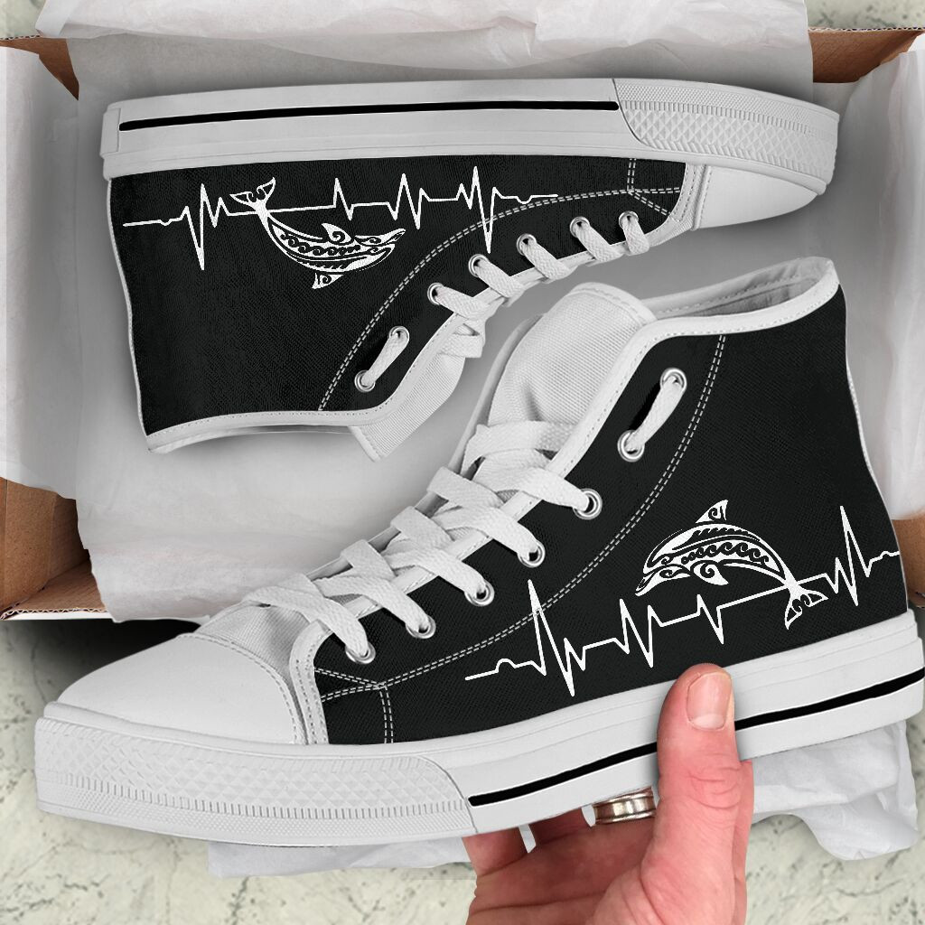 Dolphin Heartbeat High Top Shoes