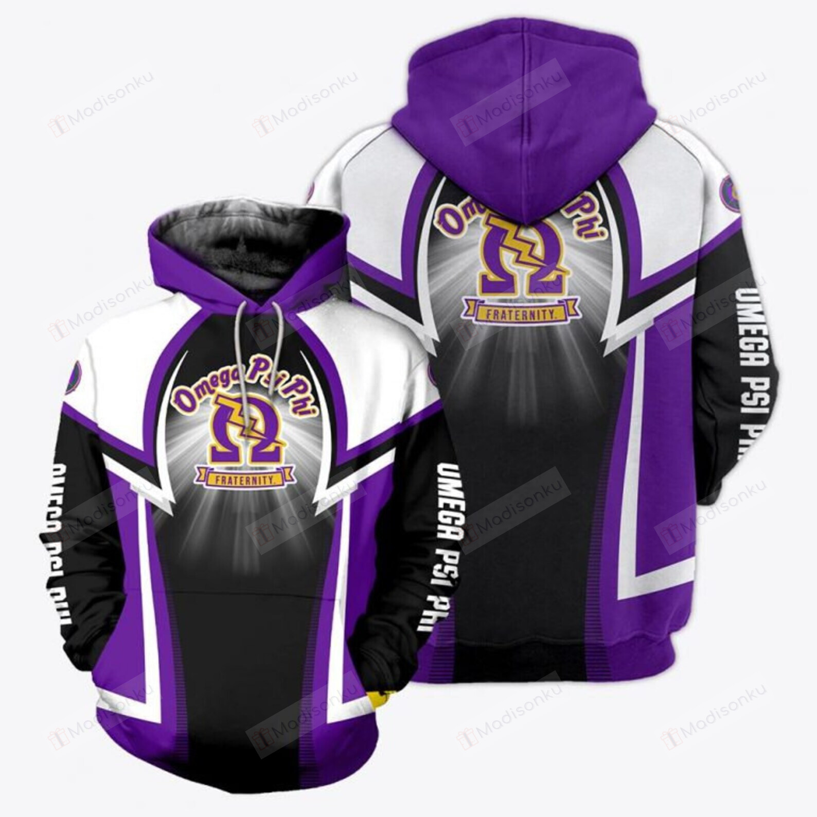 Omega Psi Phi 3D All Over Printed Hoodie