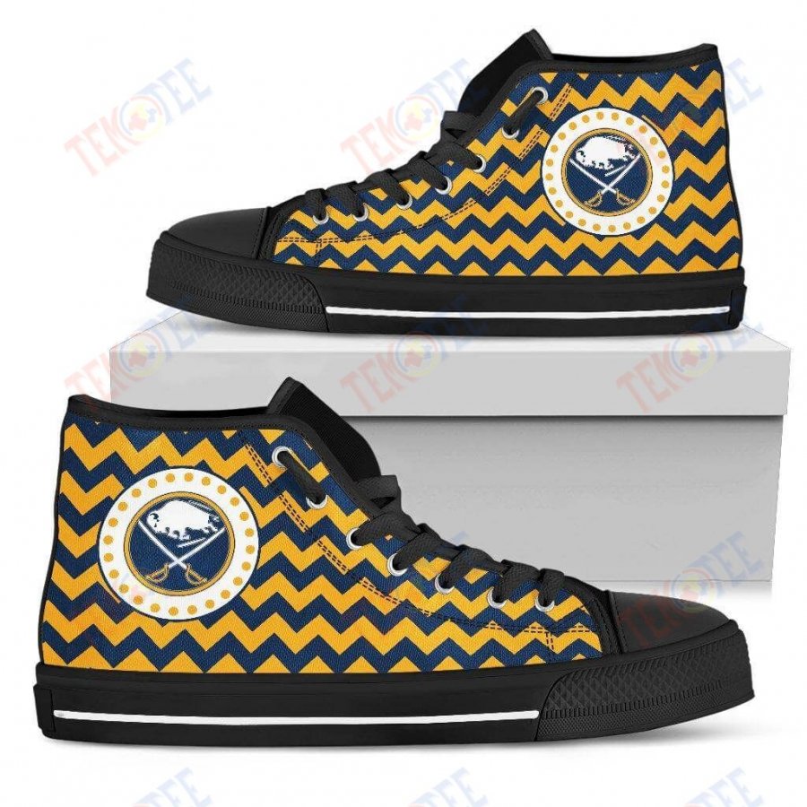 Mens Womens Buffalo Sabres High Top Shoes Chevron Broncos 3D Printable TMT239