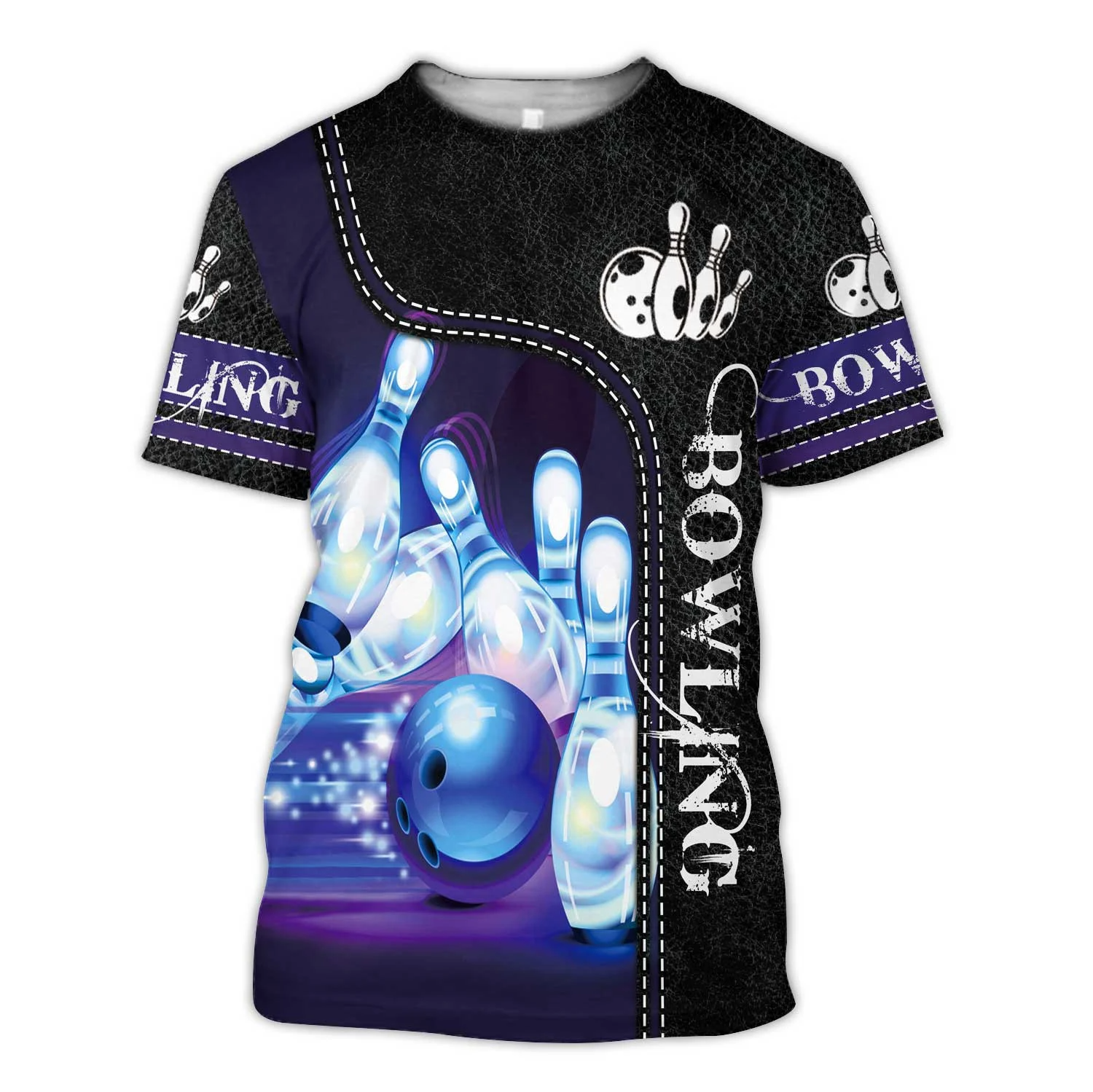 Mens Bowling Shirt 3D All Over Print, Custom Name Bowler Tshirt, Bowling Team Uniform