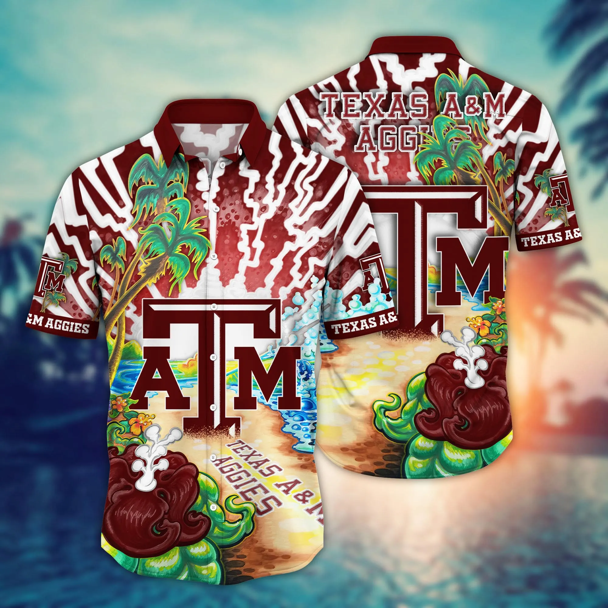 Texas A&Amp;Amp;M Aggies NCCA Hawaiian Shirt Mid-Yeartime Aloha Shirt