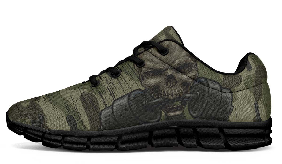 Camo Skull Boss Breathable Sneakers Custom Shoes