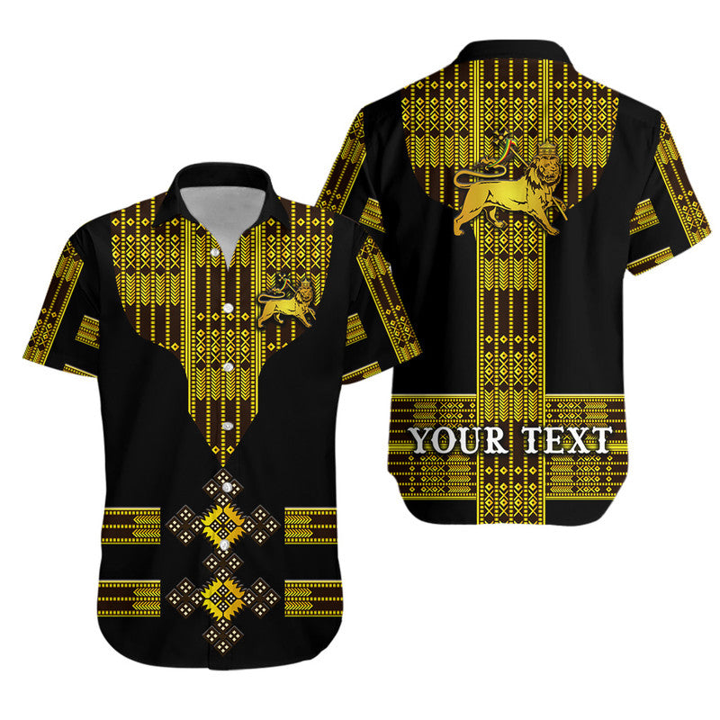 (Custom Personalised) Ethiopia Hawaiian Shirt Ethiopian Lion Of Judah Tibeb Vibes – Black Lt8