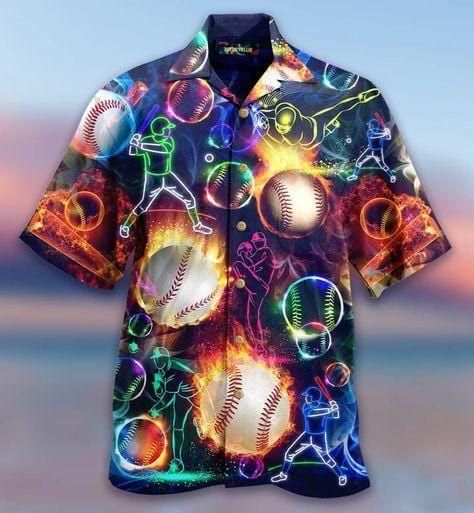 Baseball Funny Chase My Ball Aloha Hawaiian Shirt Colorful Short Sleeve Summer Beach Casual Shirt For Men And Women