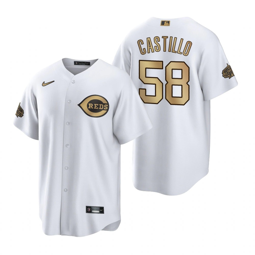 Cincinnati Reds Luis Castillo White 2022-23 All-Star Game Jersey