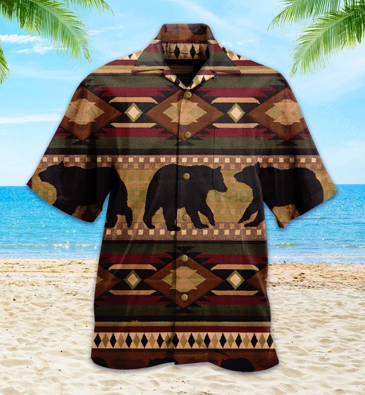 Native American Bear Hawaii Shirt Ha55080