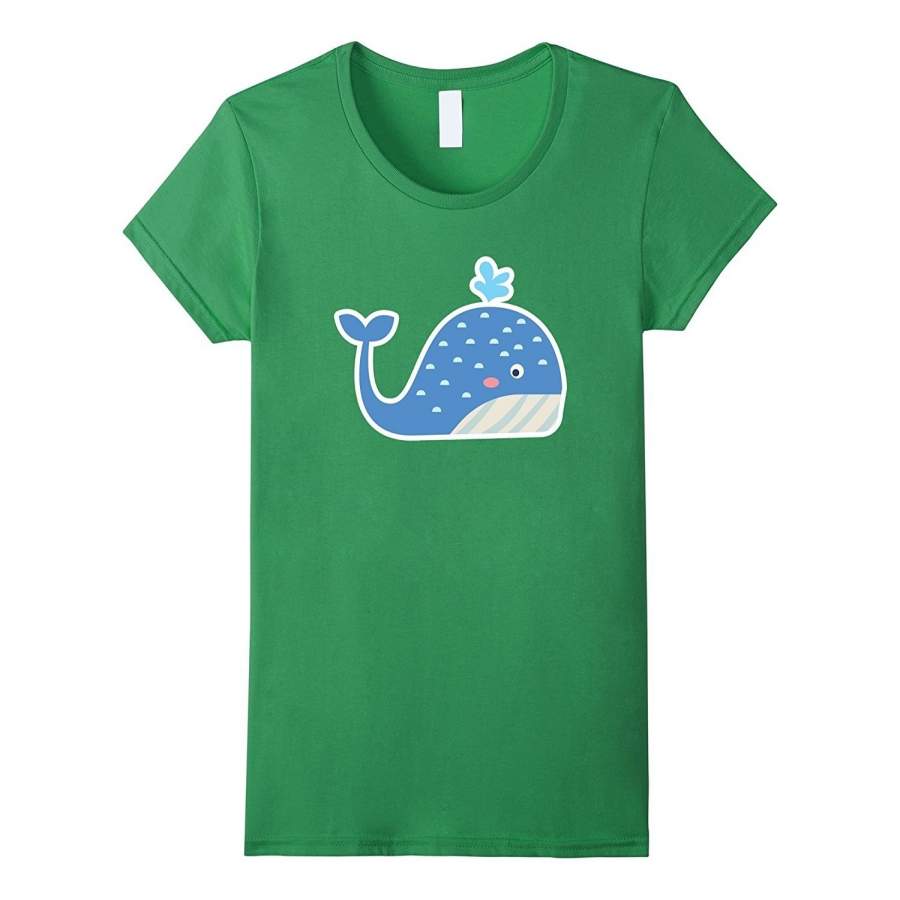 Cute Blue Whale Fashion Short Sleeved Funny T Shirts Swim Free Sea Lover Adult & Toddler T-Shirt