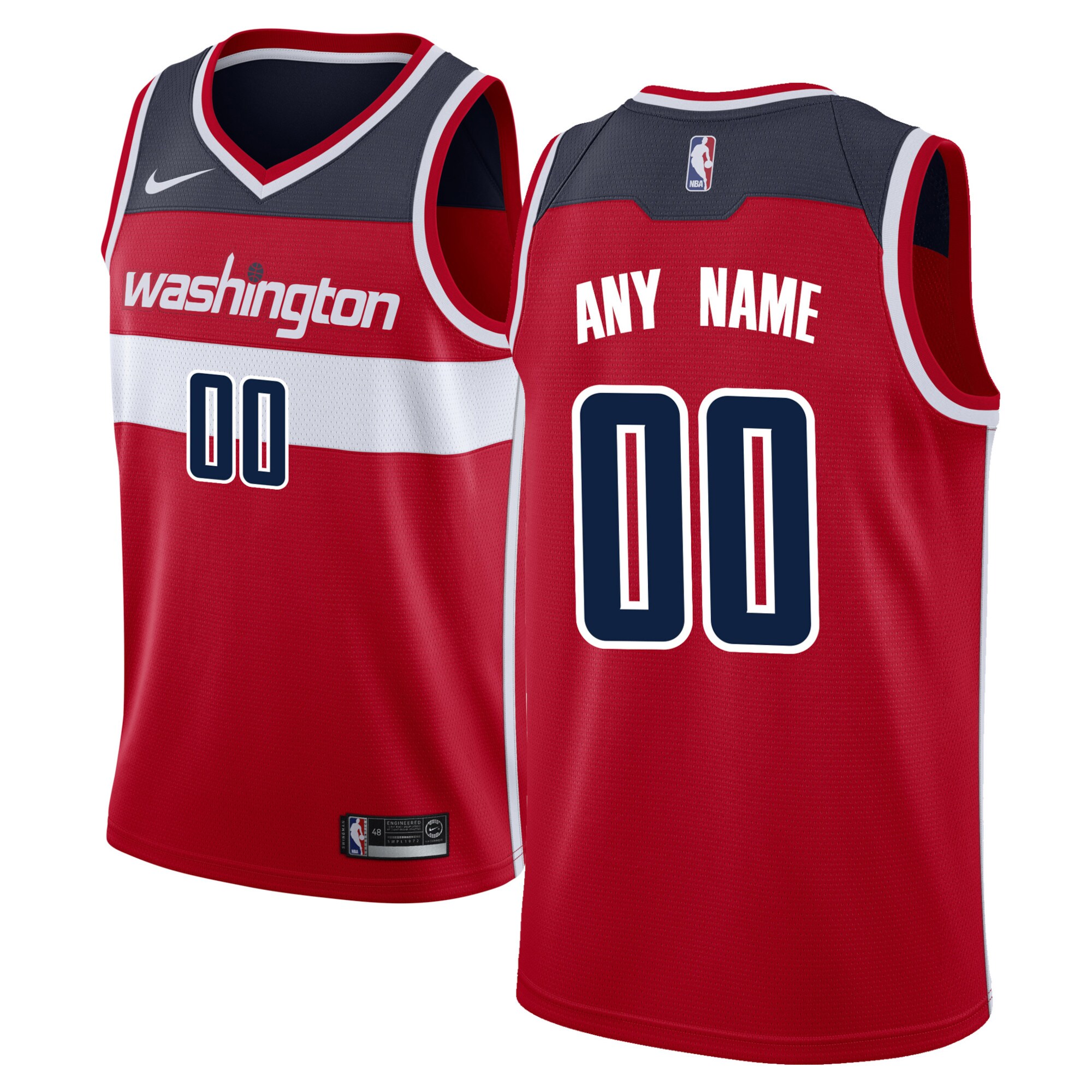 Washington Wizards Swingman Custom Jersey Red – Icon Edition