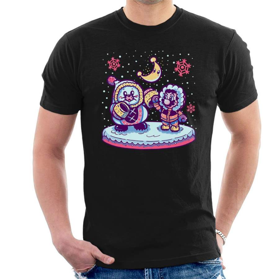 Snow Moon Mario Odyssey Winter Snow Kingdom Men’s T-Shirt