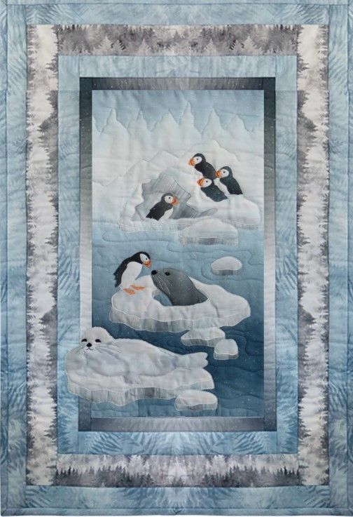 Penguin And Sea Otter CLA0711595Q Quilt Blanket