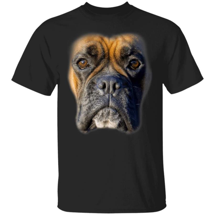 Animal Lover Gift Boxer Face Funny Dog Lovers unisex T-shirt full size