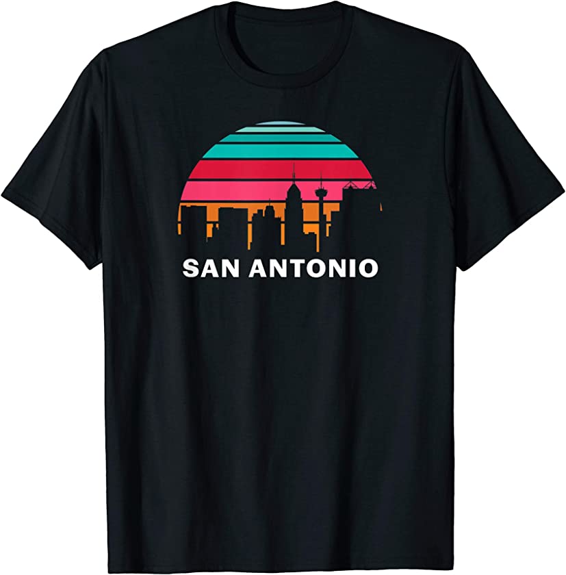 Vintage San Antonio Texas Cityscape Retro Graphic T-Shirt